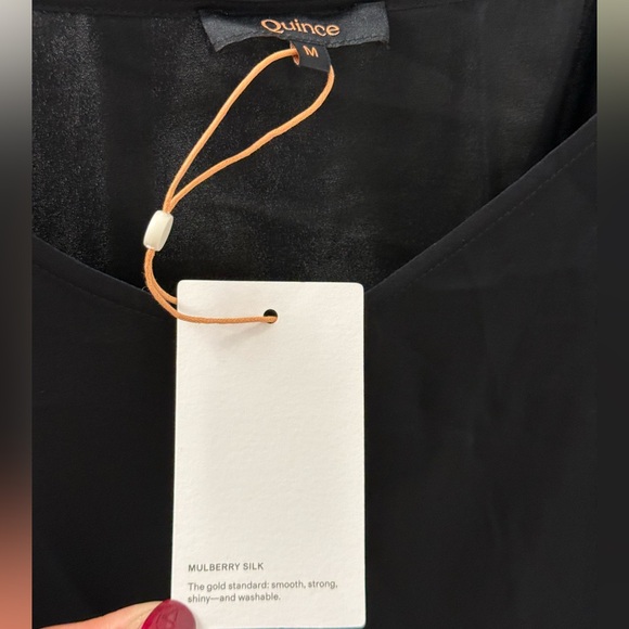 Quince Silk Black Camisole - Picture 3 of 3